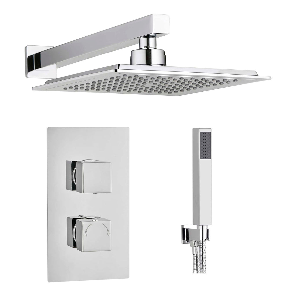 Elegance chrome shower head set with adjustable wall-mounted controls and handheld shower attachment for modern bathroom luxury.