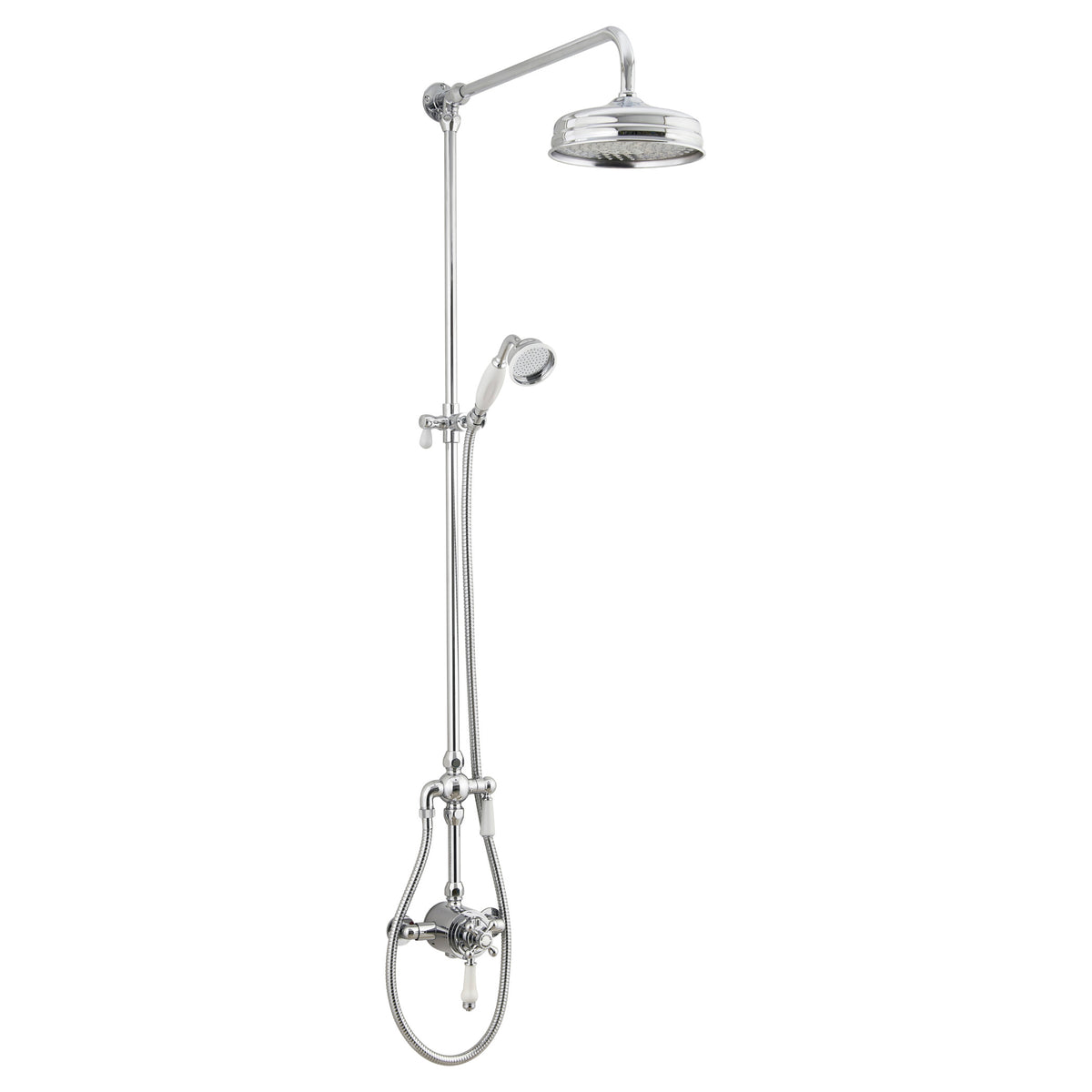 Tailored Tenby  Traditional 2 Outlet Exposed Shower Kit - Chrome - 18
