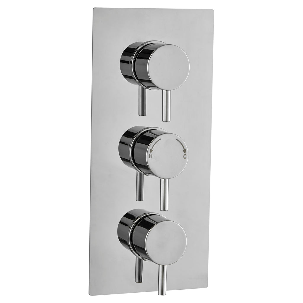 Tailored Round 2 Outlet 3 Handel Thermostatic Concealed Shower Valve - Chrome