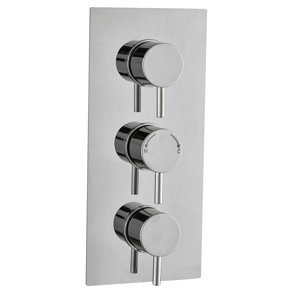 Tailored Round 2 Outlet 3 Handel Thermostatic Concealed Shower Valve - Chrome - 28