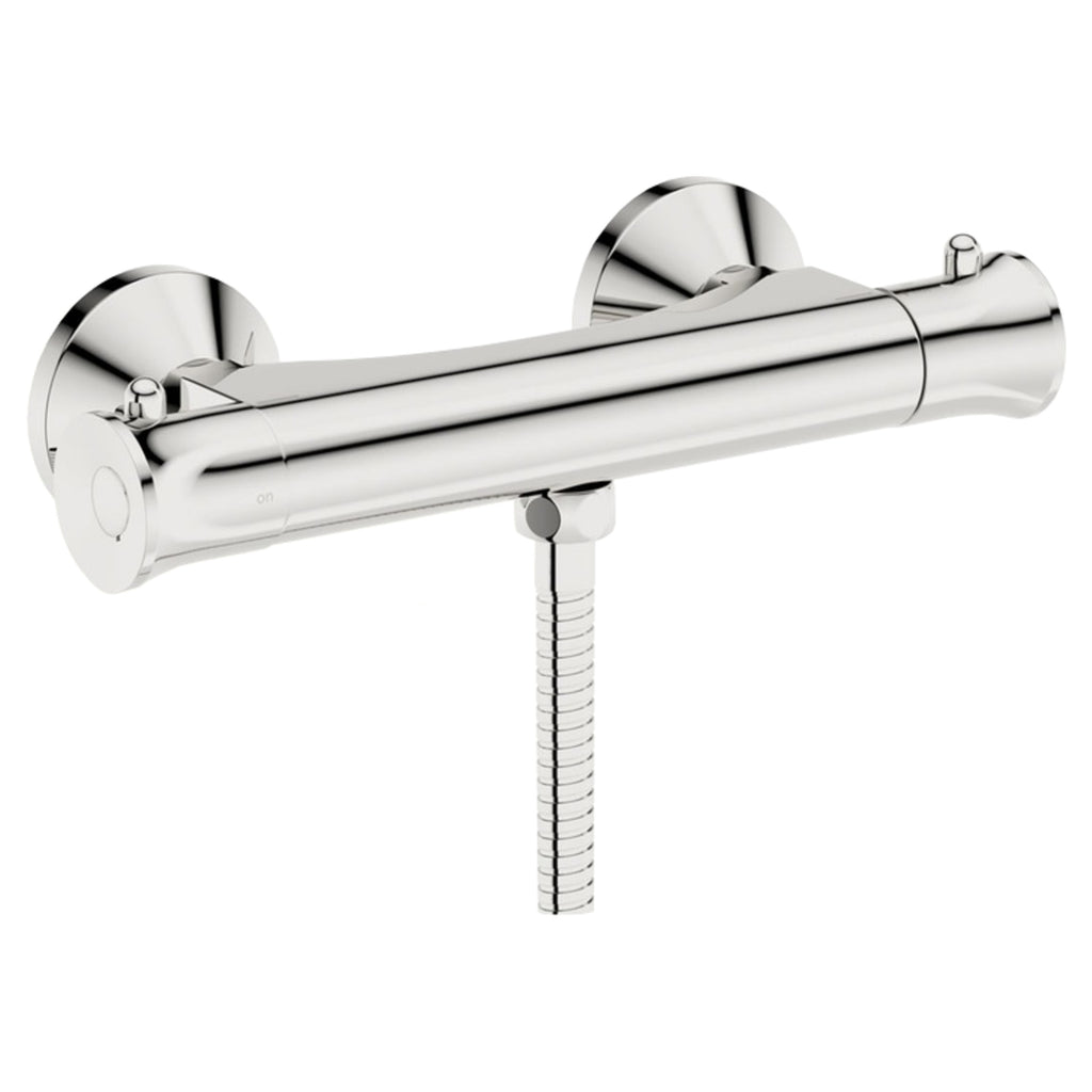 Tailored 1/2? Bottom 1 Outlet Thermostatic Bar Shower Valve With Easy Fit - Chrome - view 1
