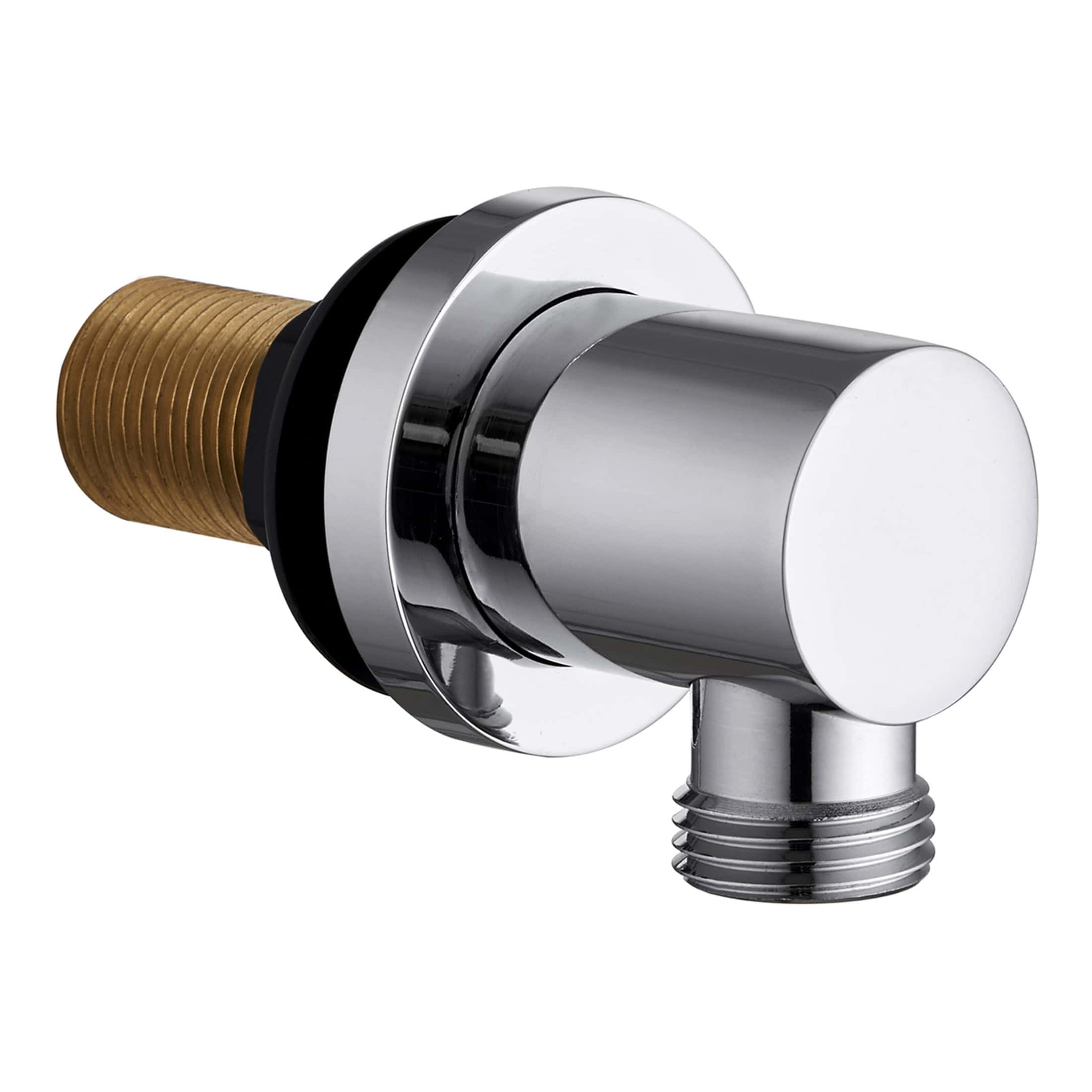 Chrome thermostatic shower valve component for modern bathroom plumbing, featuring durable ceramic control and brass fittings for reliable water temperature regulation.
