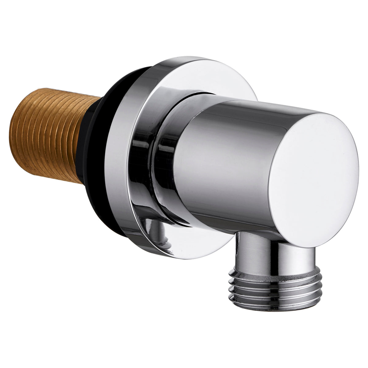 Tailored Round Wall Outlet Elbow, Chrome