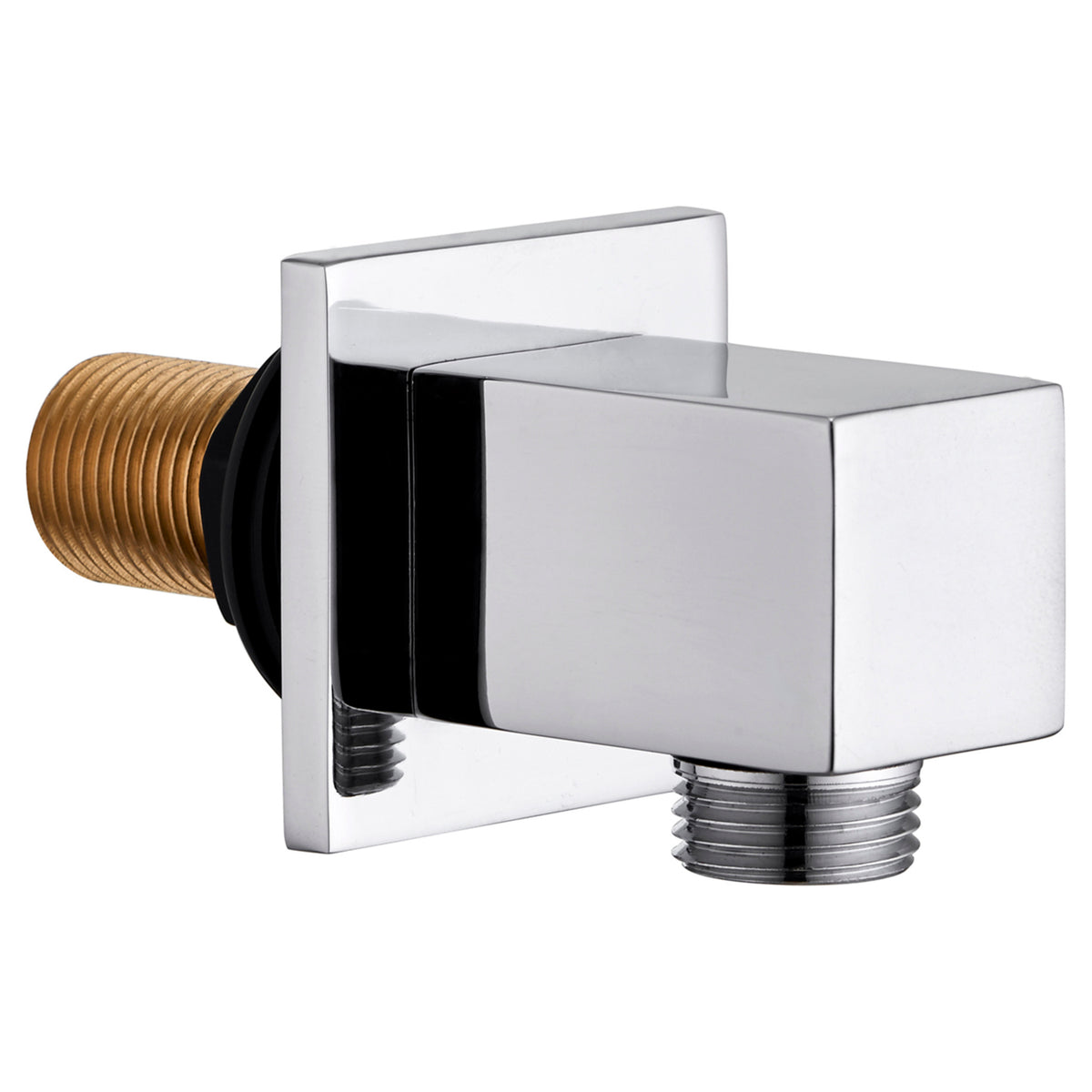Tailored Square Wall Outlet Elbow, Chrome
