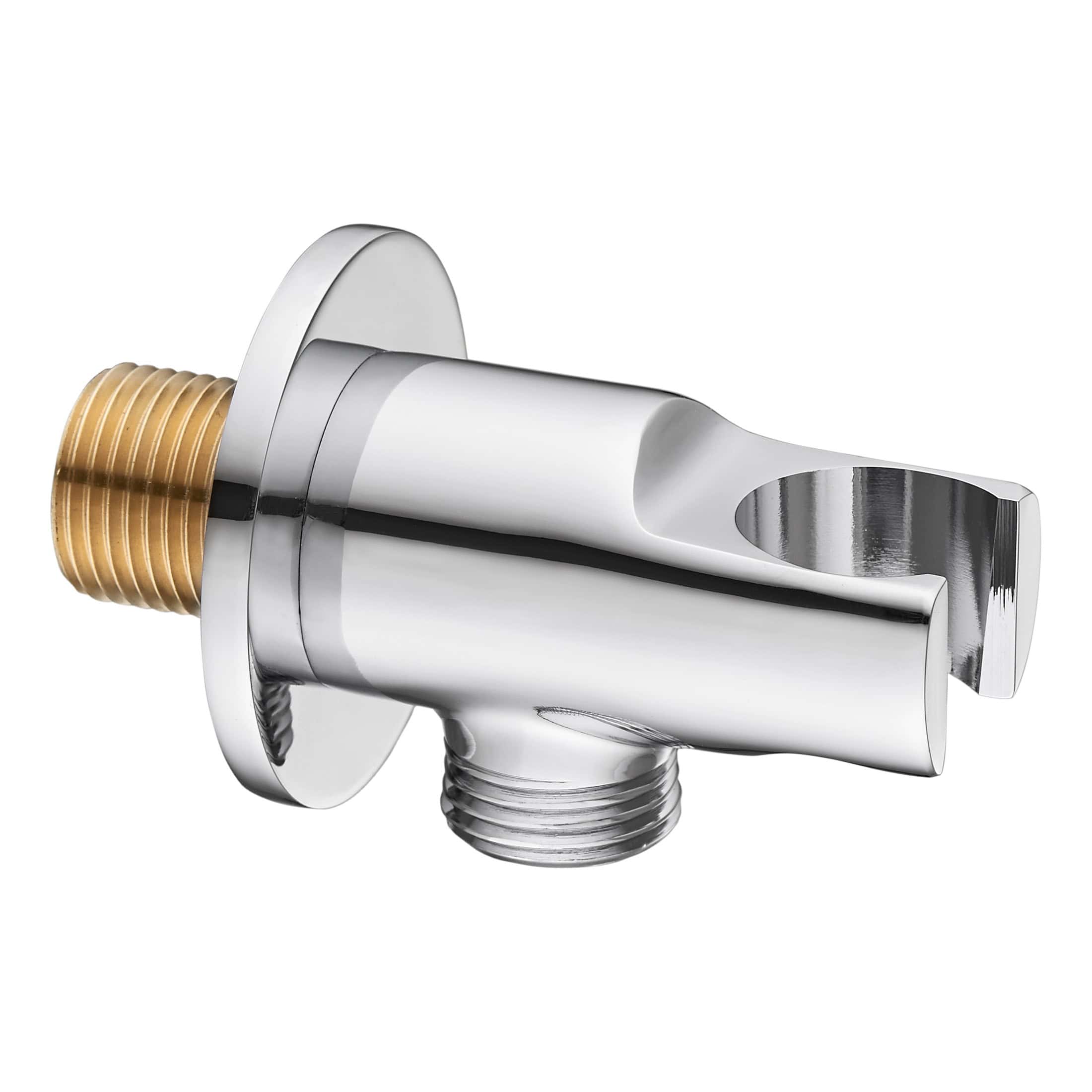 Brass and chrome bidet spray outlet for bathroom fixtures, showcasing high-quality plumbing parts for modern bathroom designs.