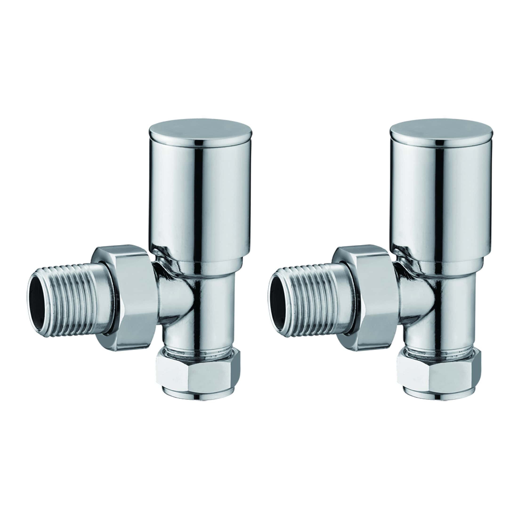 High-quality chrome bathroom radiator valves, perfect for modern heating systems. Durable and easy to install, these valves enhance your bathroom's efficiency and style.