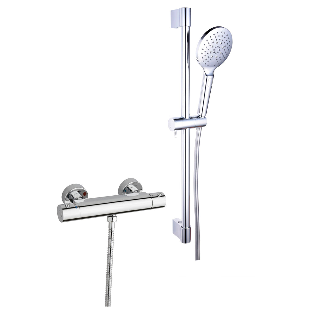 Tailored Snowdon Cool Touch Bar Shower Valve With Kit - Chrome - 129