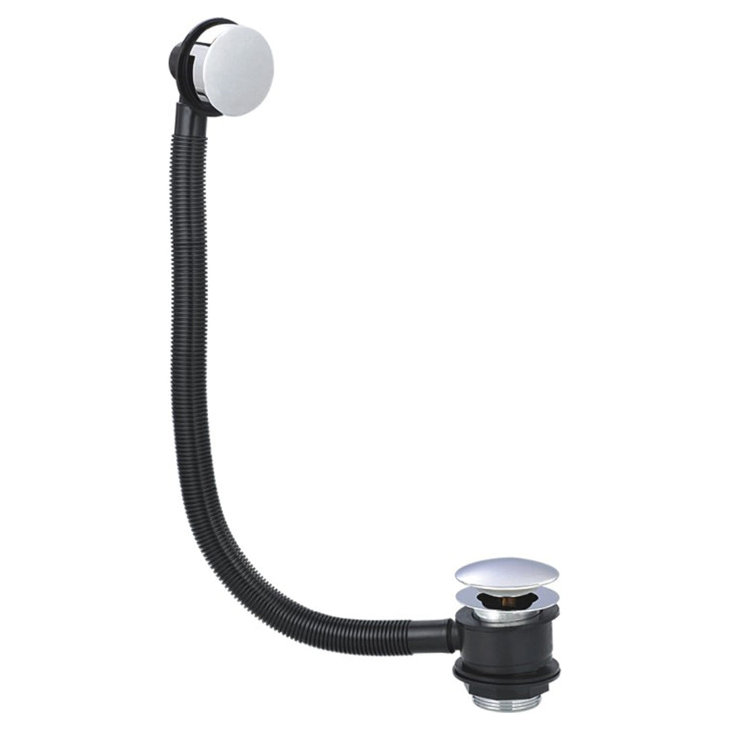 Tailored Round Click Clack Bath Waste And Overflow, Chrome