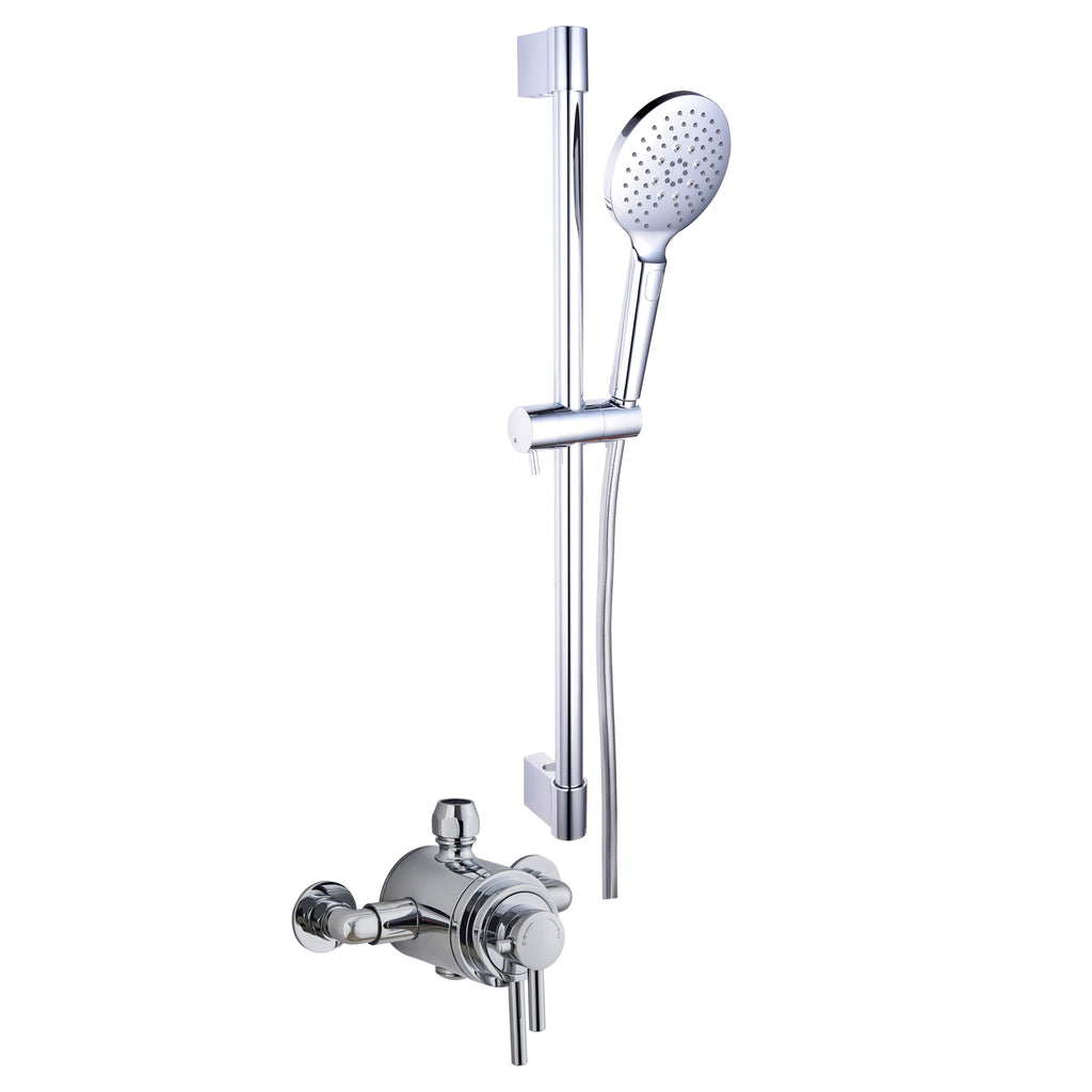 Tailored Conwy Concentric Dual Control Shower Riser Rail Kit, Chrome