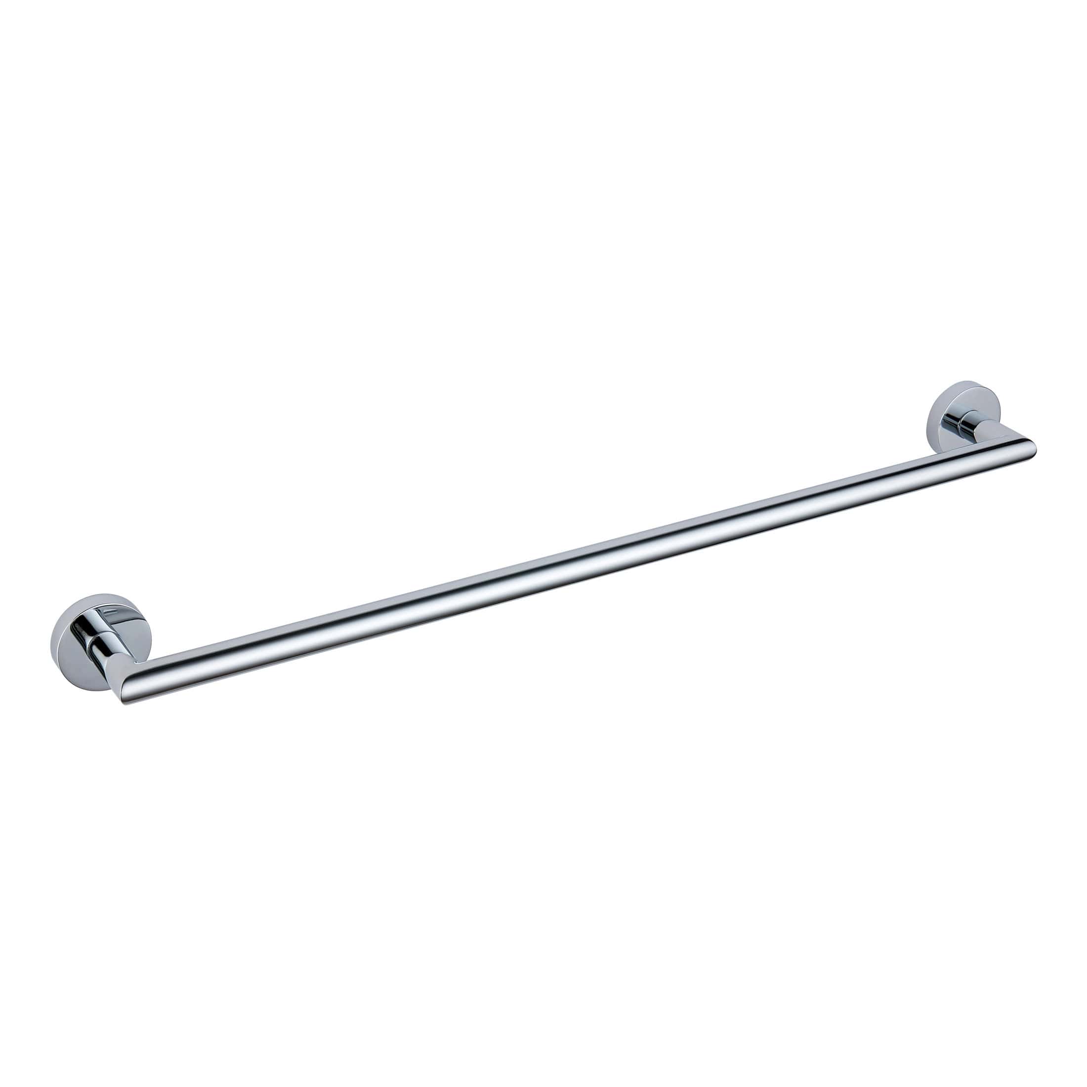 Sleek chrome bathroom grab bar, ideal for safety and support in baths and showers. Modern bathroom accessories by Bubly Bathrooms for secure grip and contemporary style.