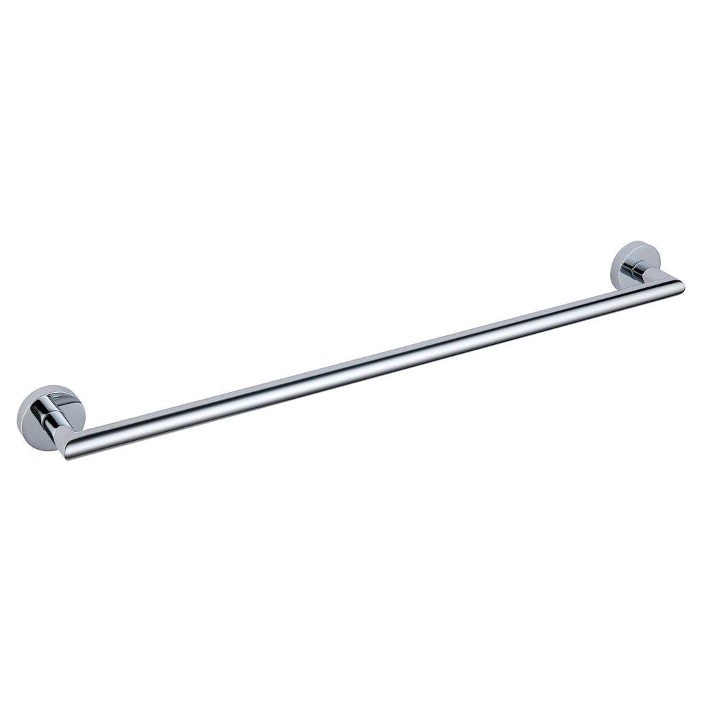 Tailored Melbourne Round Single Towel Rail - 600mm Long, Chrome