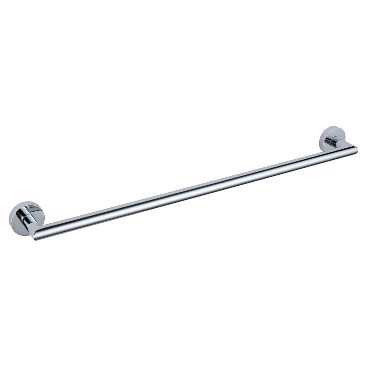 Tailored Melbourne Round Single Towel Rail - 600mm Long, Chrome