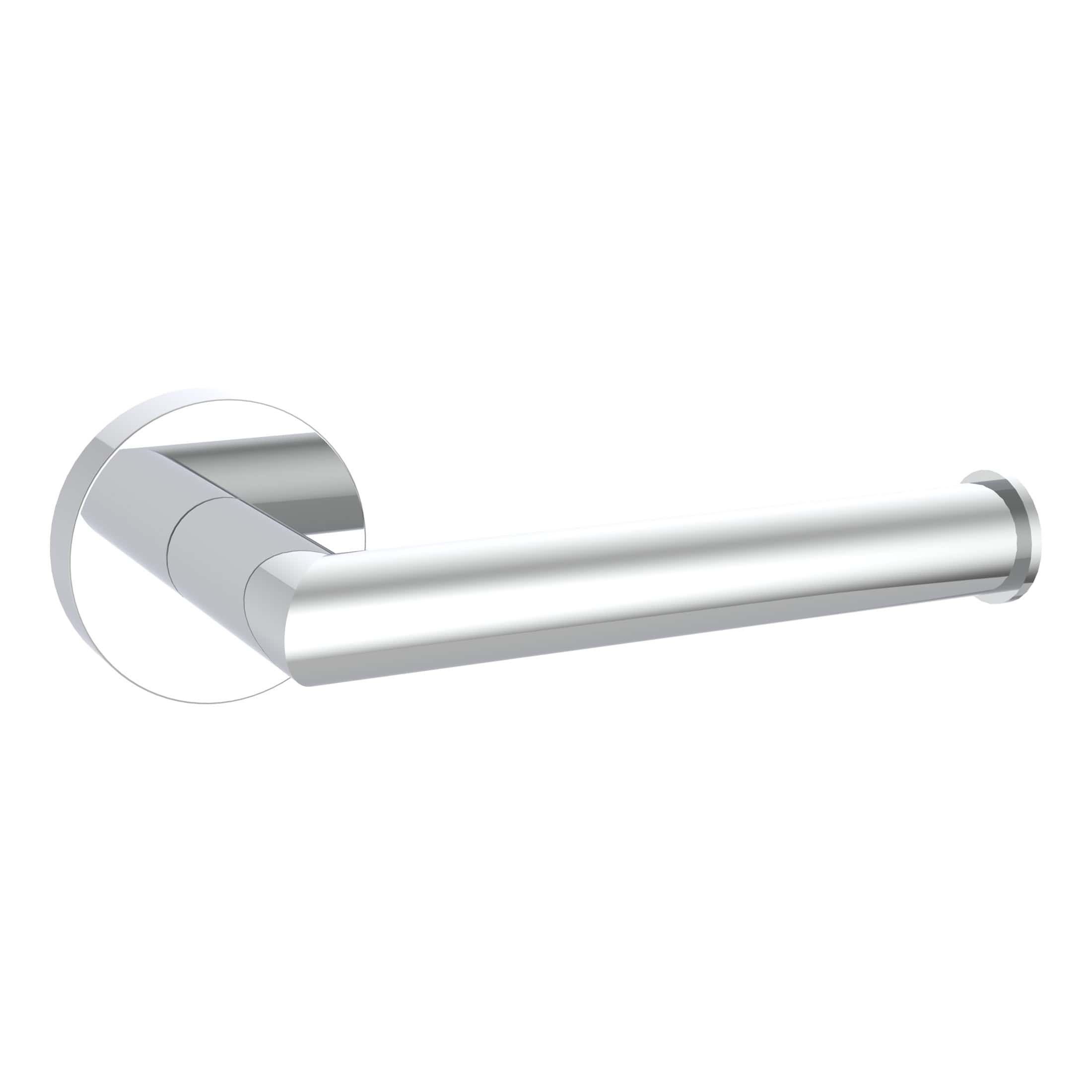 Stainless steel toilet paper holder for modern bathrooms, wall-mounted design. Ideal for durable, stylish bathroom accessories.