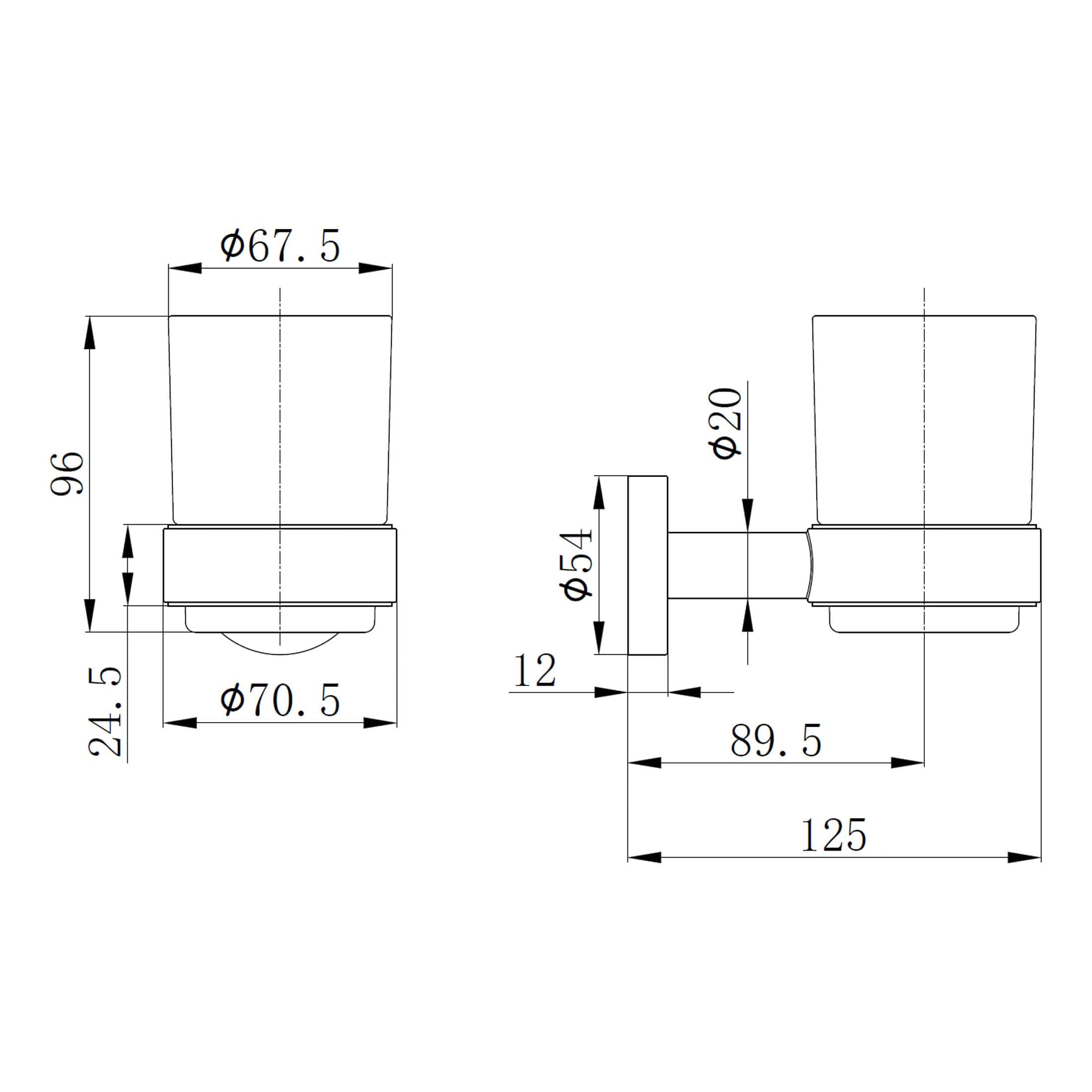 High-quality technical bathroom component with detailed dimensions, ideal for modern bathroom renovation projects, ensuring precise fitting and superior style in your bathroom design.
