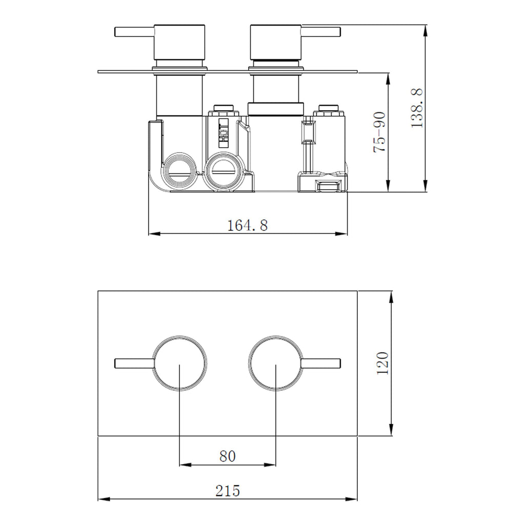 High-quality plumbing fixture with dual flush mechanism, ideal for modern bathrooms, featuring precise measurements for easy installation and efficient water use.