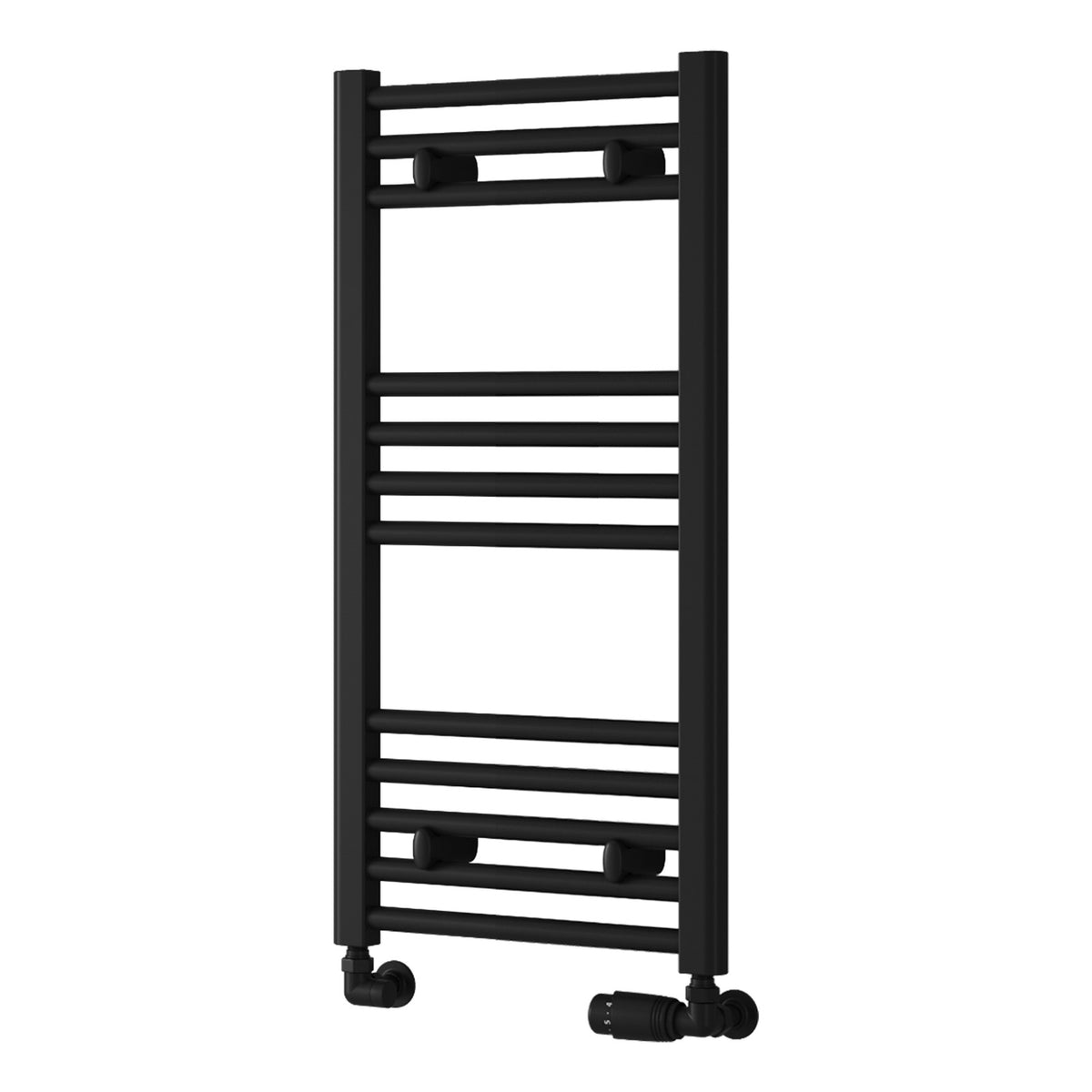 Reina Capo Flat Black Heated Towel Rail
