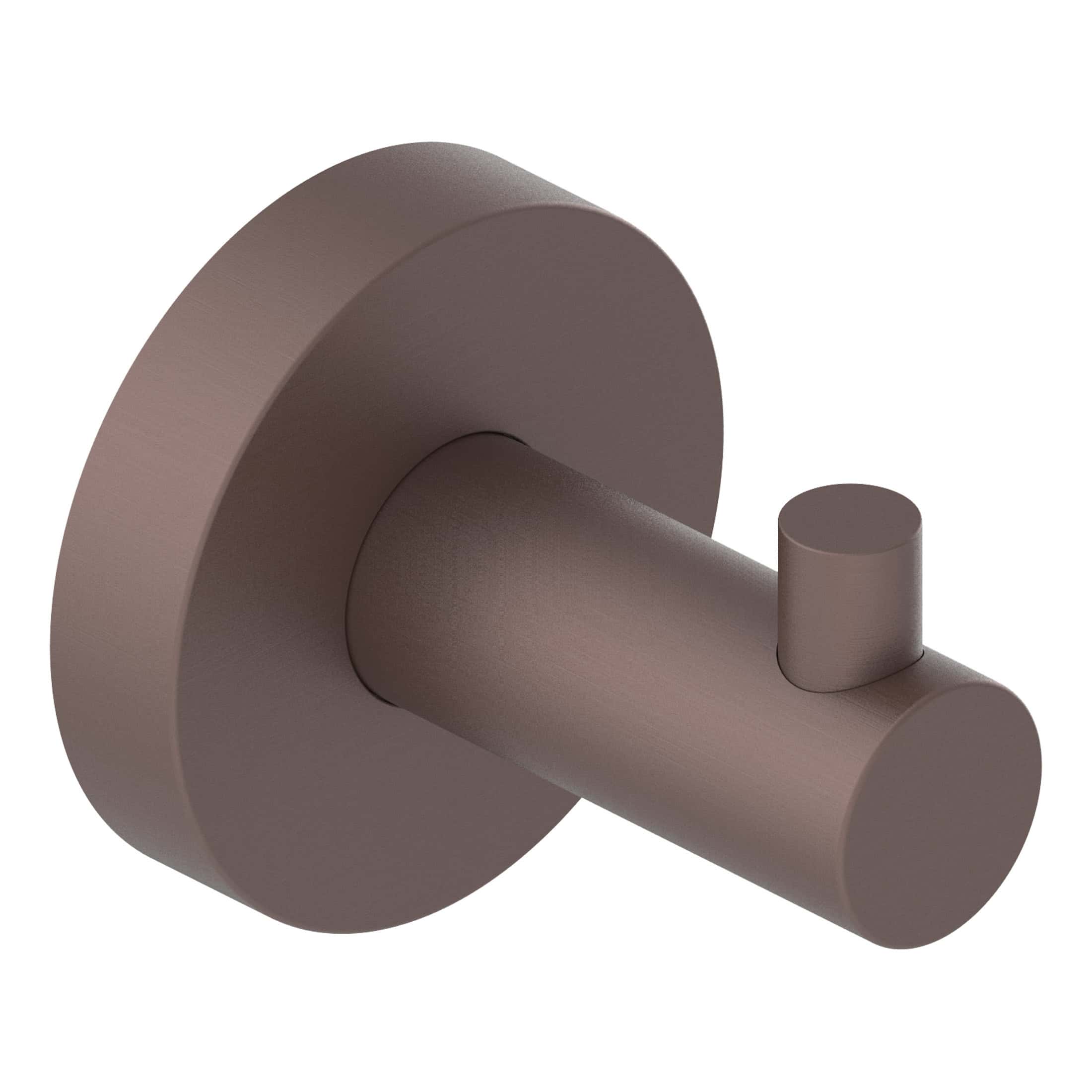 Sleek matte bronze bathroom wall hook for towel or robe holder, modern design, durable metal construction, ideal for contemporary bathrooms.