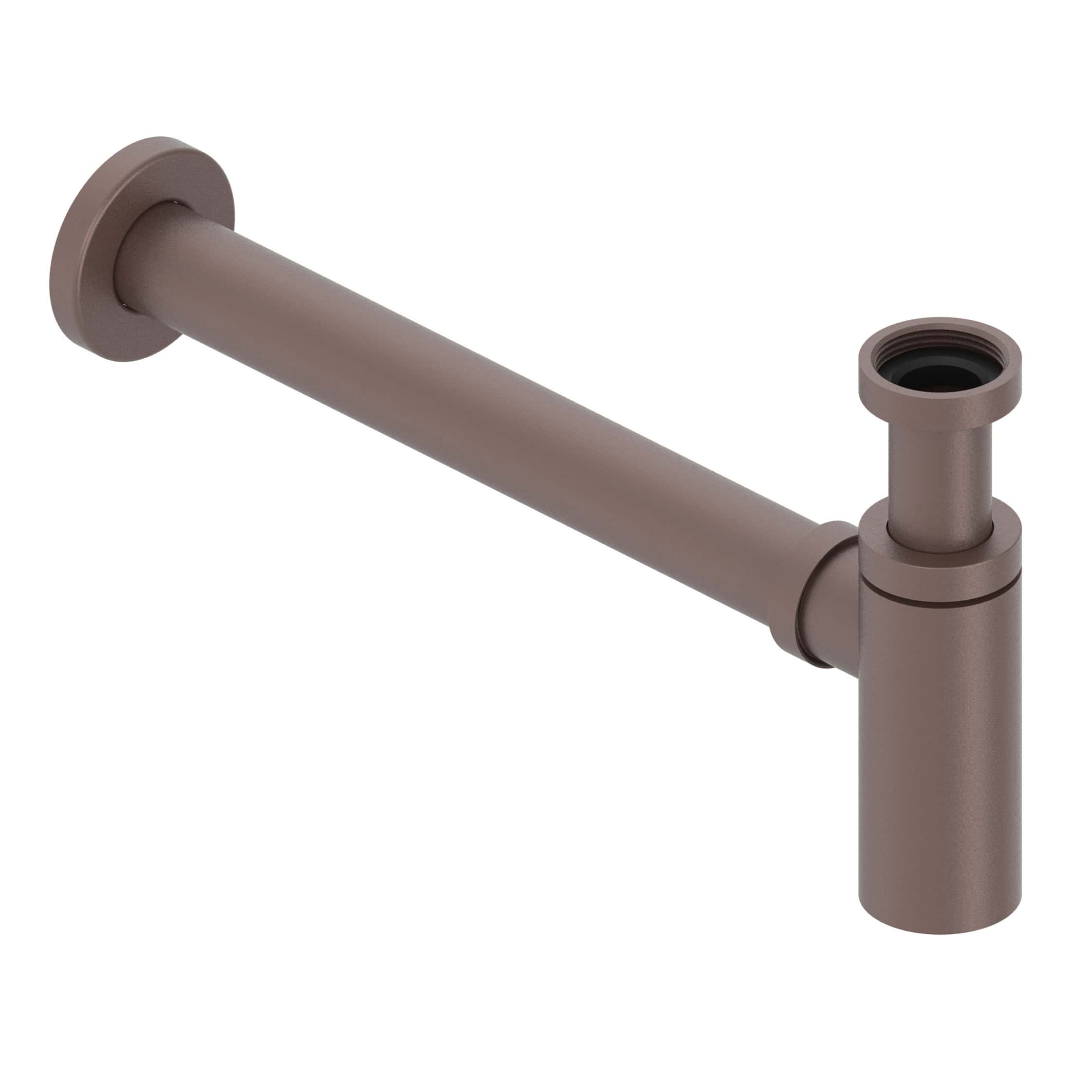 High-quality taupe bathroom sink drain pipe with concealed trap, suitable for modern bathroom designs. Durable and easy to install, perfect for maintaining a functional and stylish bathroom environment.