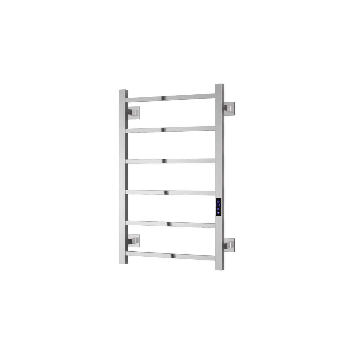 Reina Velino Polished Stainless Steel Electric Heated Towel Rail 800mm X 500mm