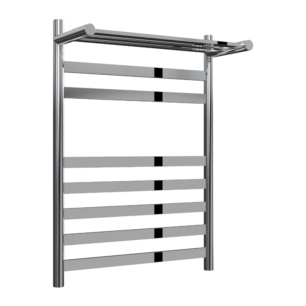 Reina Alento Polished Stainless Steel Heated Towel Rail 720mm X 530mm