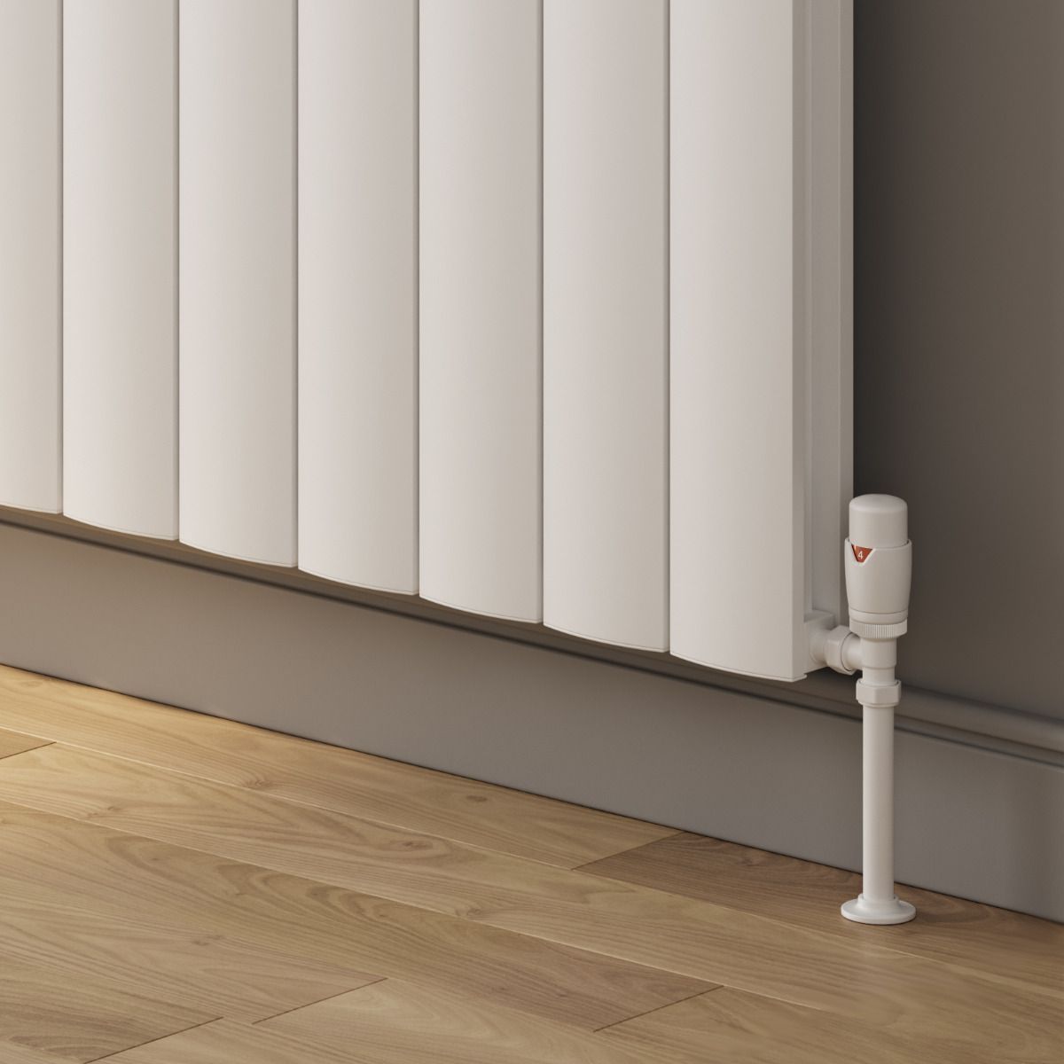 Reina Loco Horizontal Double White Designer Radiator