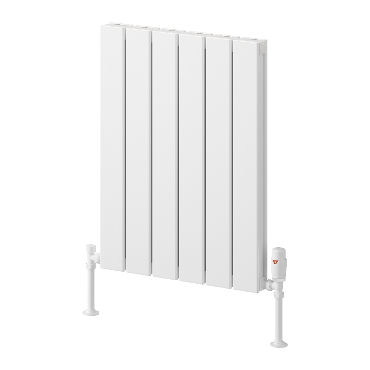 Reina Piatto Horizontal Double White Designer Radiator 600mm X 445mm