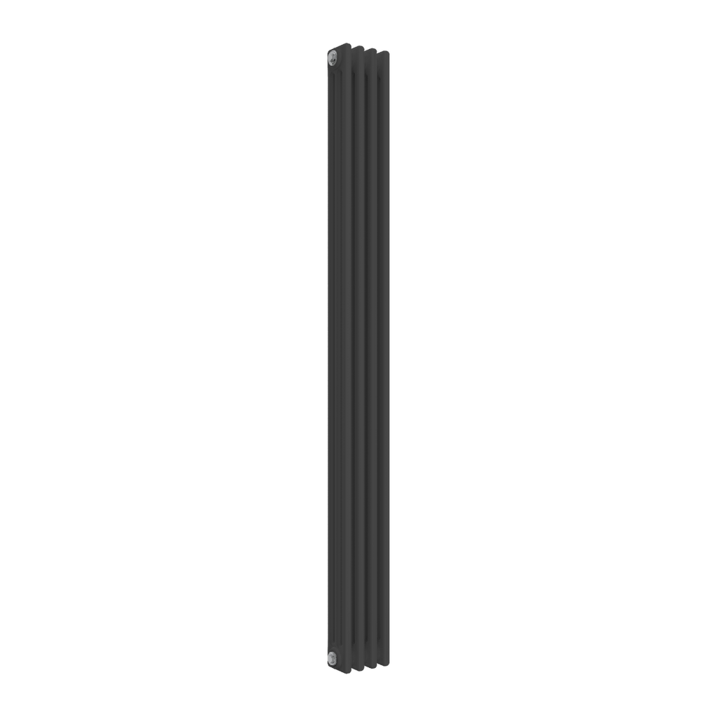 Reina Colona Vertical 3 Column Anthracite Radiator 1800mm X 200mm