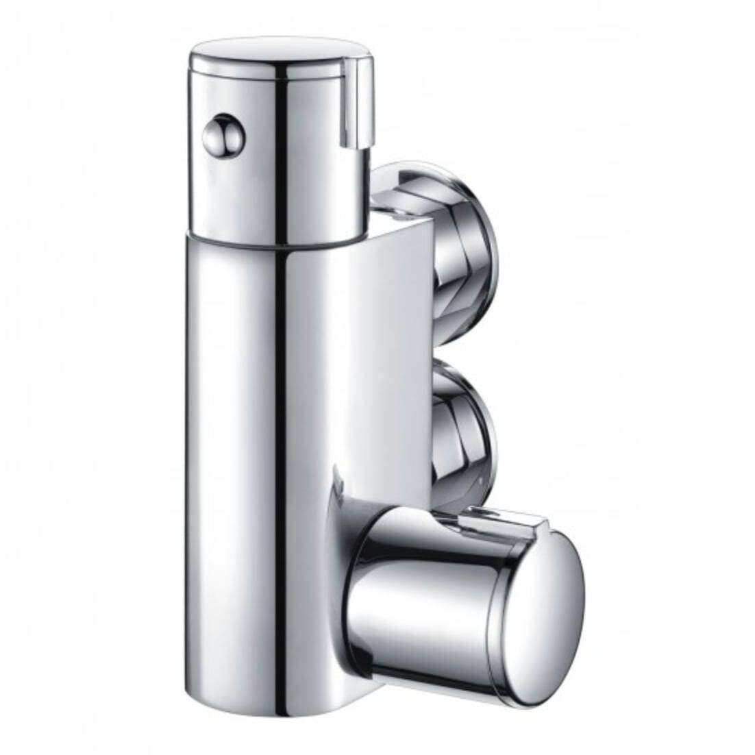 Shiny chrome bathroom mixer tap, modern design for sink or basin. Chrome finish, sleek and functional, ideal for contemporary bathroom styles, easy to install and maintain.