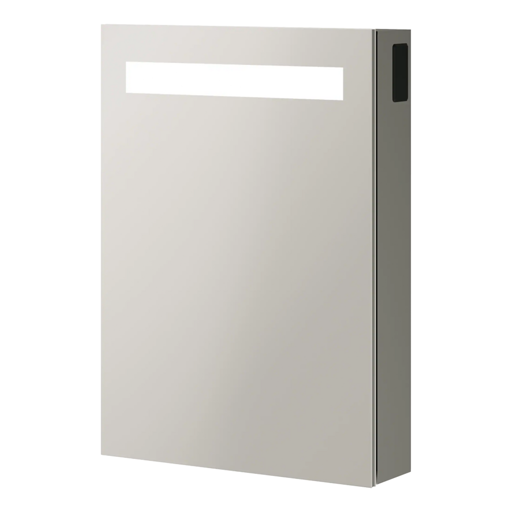 Modern bathroom radiator panel in white with sleek black control button for efficient heating. Perfect for contemporary bathroom decor and energy-efficient heating solutions.