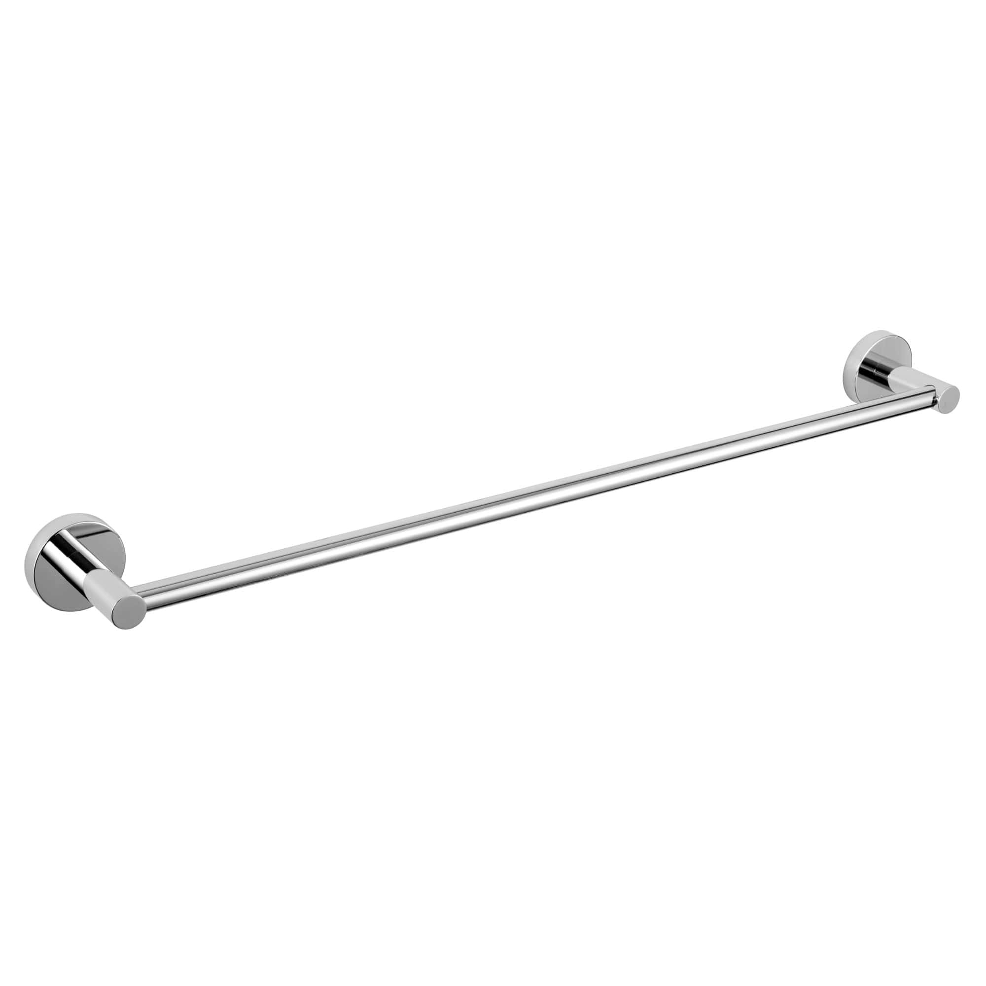 Polished chrome towel rail for bathroom, wall-mounted design, ideal for drying towels and enhancing bathroom aesthetics. Perfect for modern and contemporary bathroom styles.