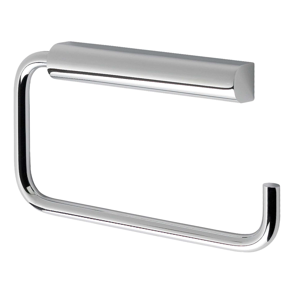 Chrome bathroom towel holder with sleek, modern design, ideal for contemporary bathrooms, offering both style and functionality.