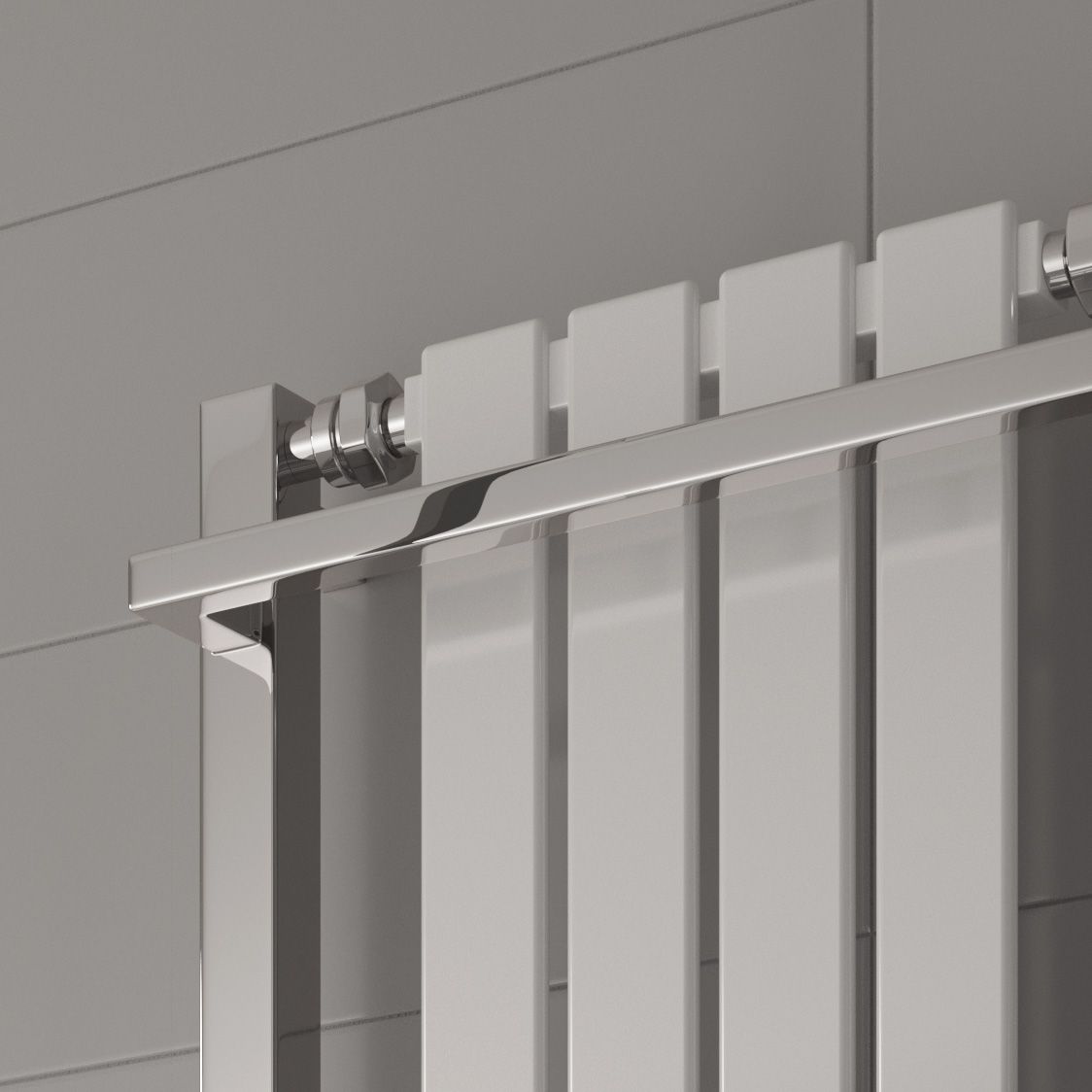 Reina Ashen White Heated Towel Rail