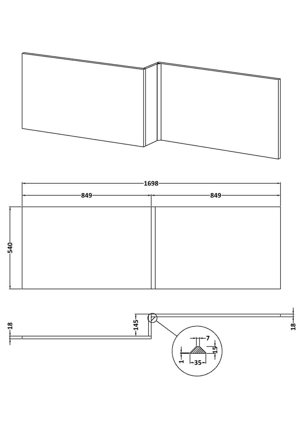 Modern bathroom finish featuring sleek, minimalist cabinetry with precise measurements for custom-built vanity units. Ideal for contemporary bathroom designs and renovations.
