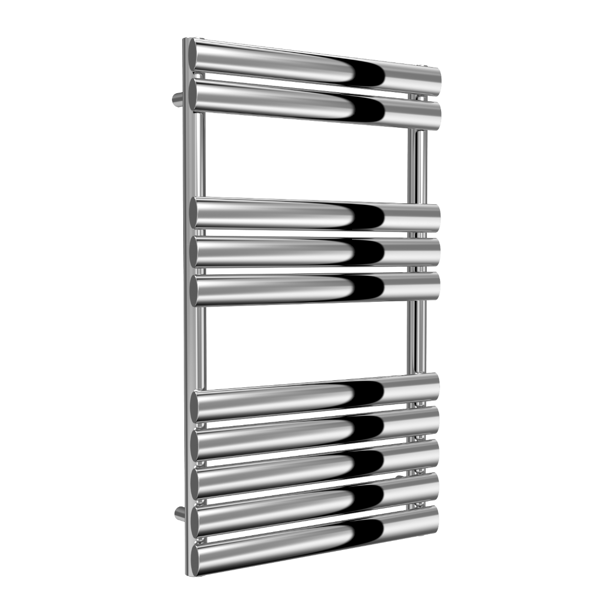 Reina Helin Polished Stainless Steel Heated Towel Rail 826mm X 500mm
