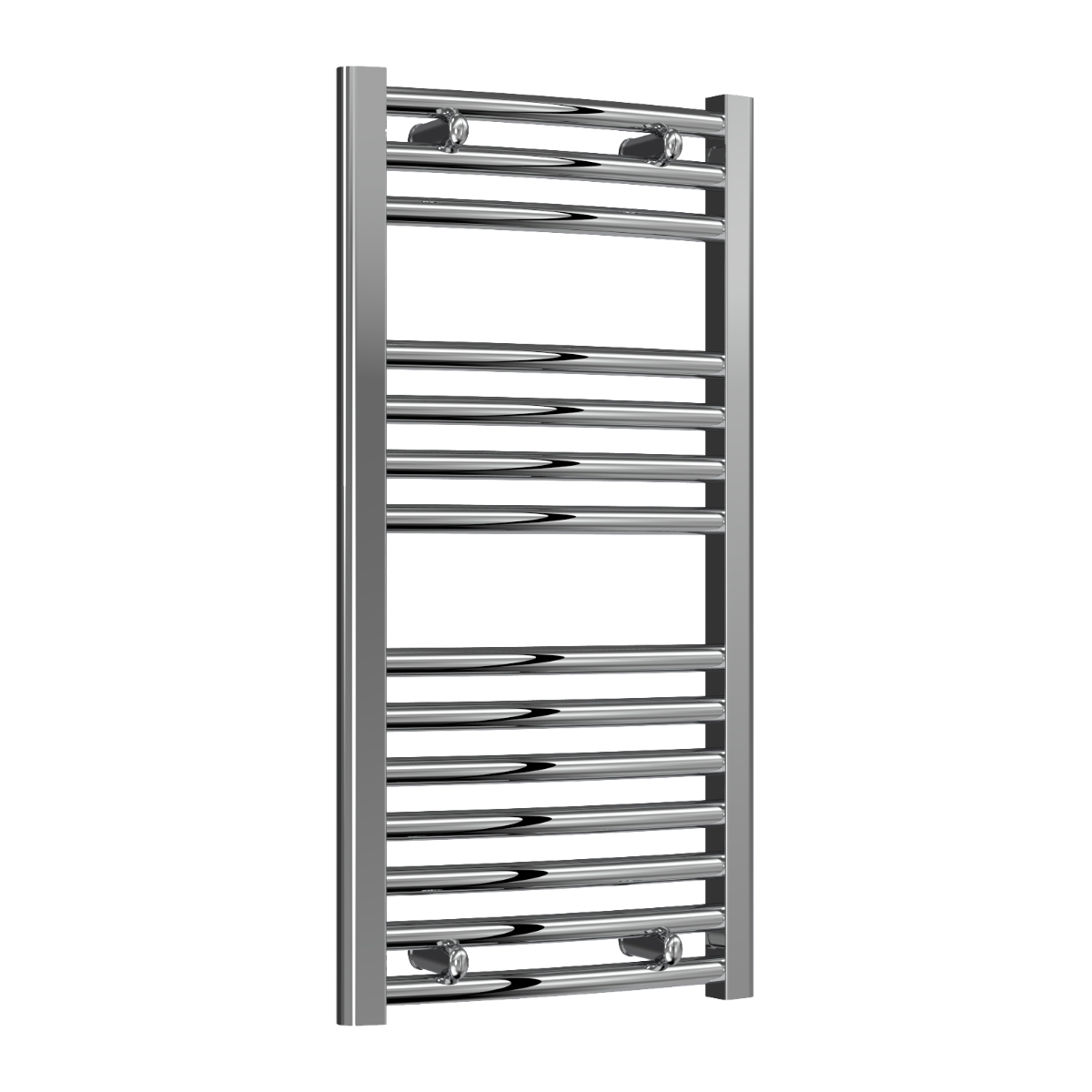 Reina Diva Curved Chrome Heated Towel Rail 800mm X 400mm