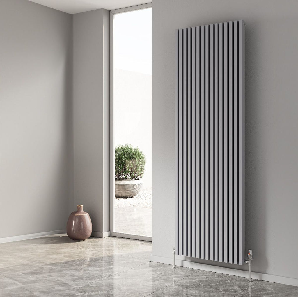 Reina Albano Silver Vertical Designer Radiator