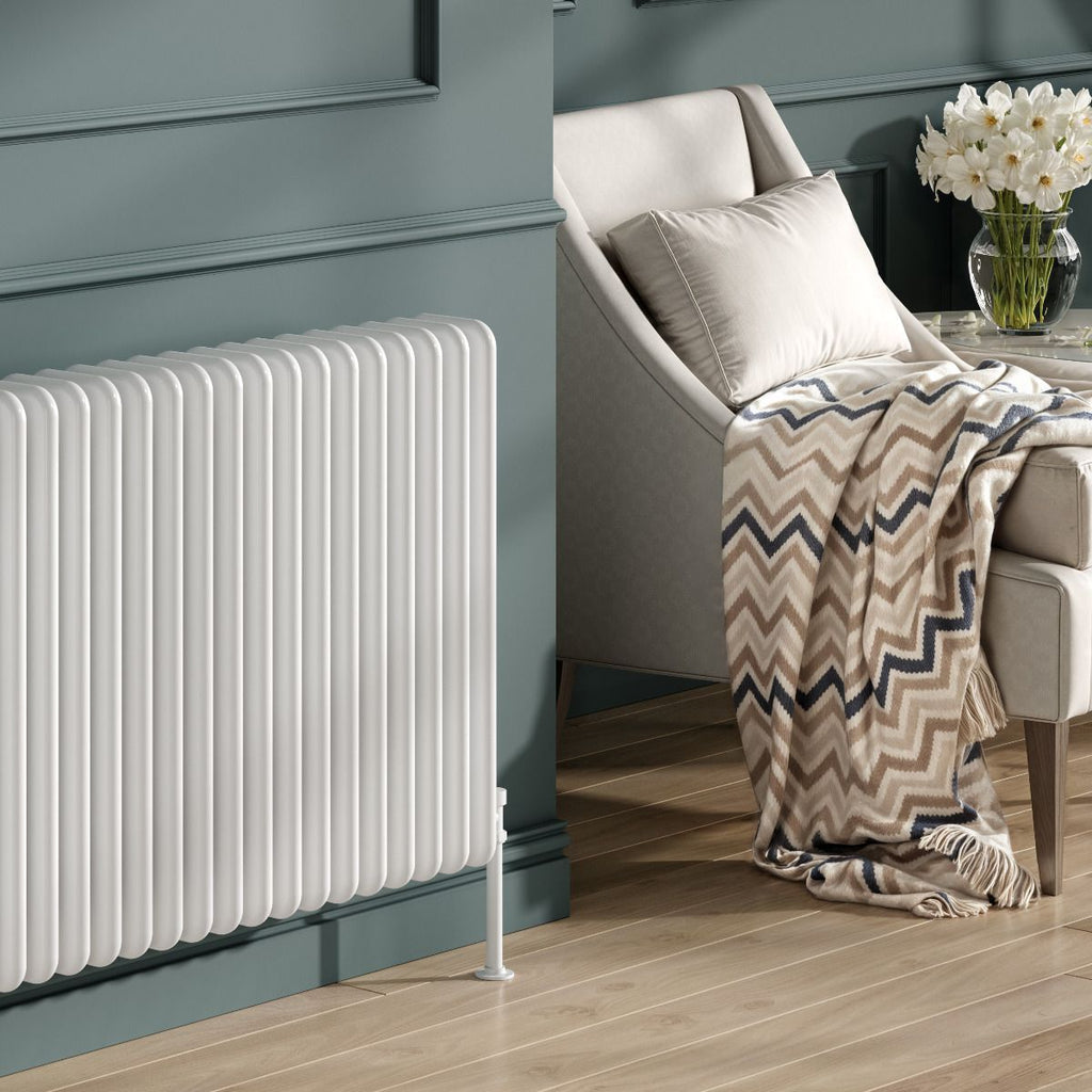 Reina Hedingham Horizontal White Designer Radiator