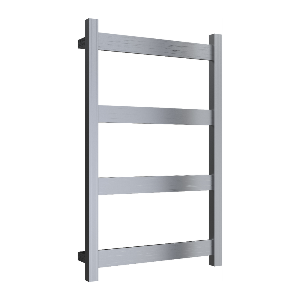 Reina Mina Brushed Stainless Steel Heated Towel Rail 750mm X 480mm
