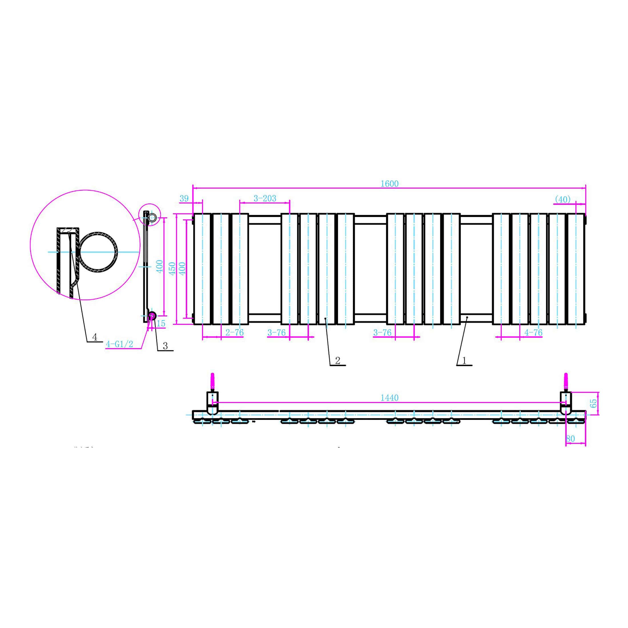 Flexible bath panel design with detailed technical drawing, incorporating measurements and fixtures for custom bathroom installation. Ideal for modern bathroom renovation projects.