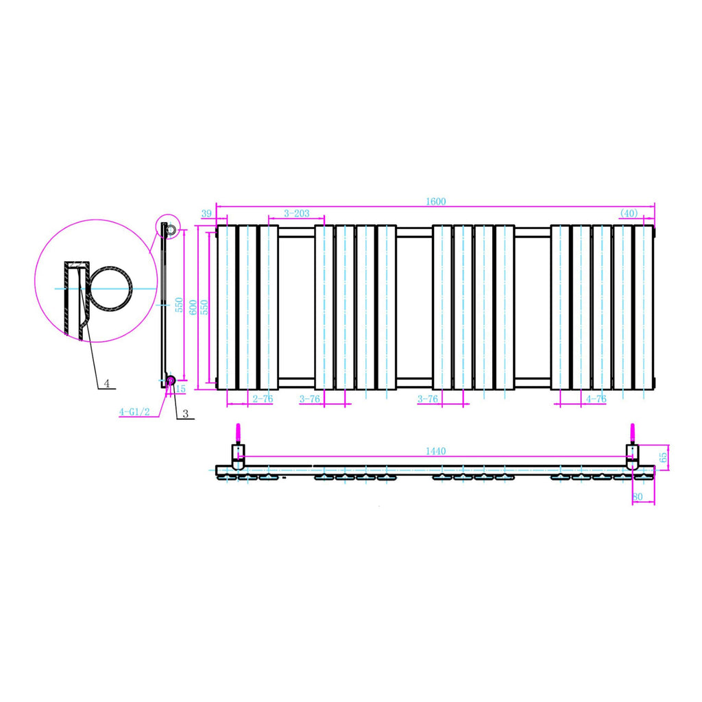 High-quality bathroom fixture technical drawing with detailed measurements and specifications from Bubly Bathrooms. Perfect for plumbing and bathroom renovation planning.