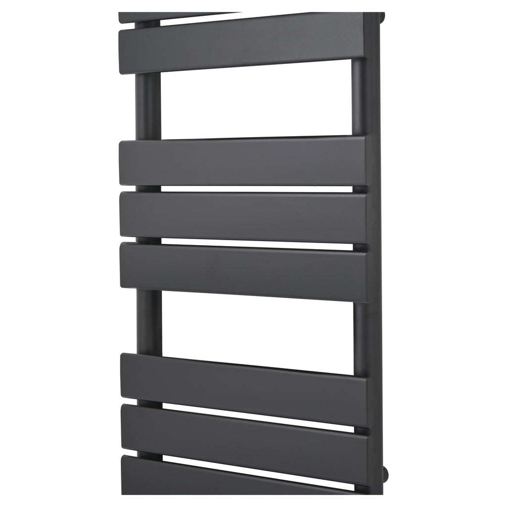 Tailored Queenstown Vertical Designer Towel Radiator - Anthracite, 800mm x 450mm - view 1