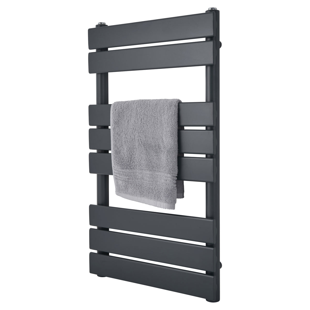 Tailored Queenstown Vertical Designer Towel Radiator - Anthracite, 800mm x 450mm - view 4