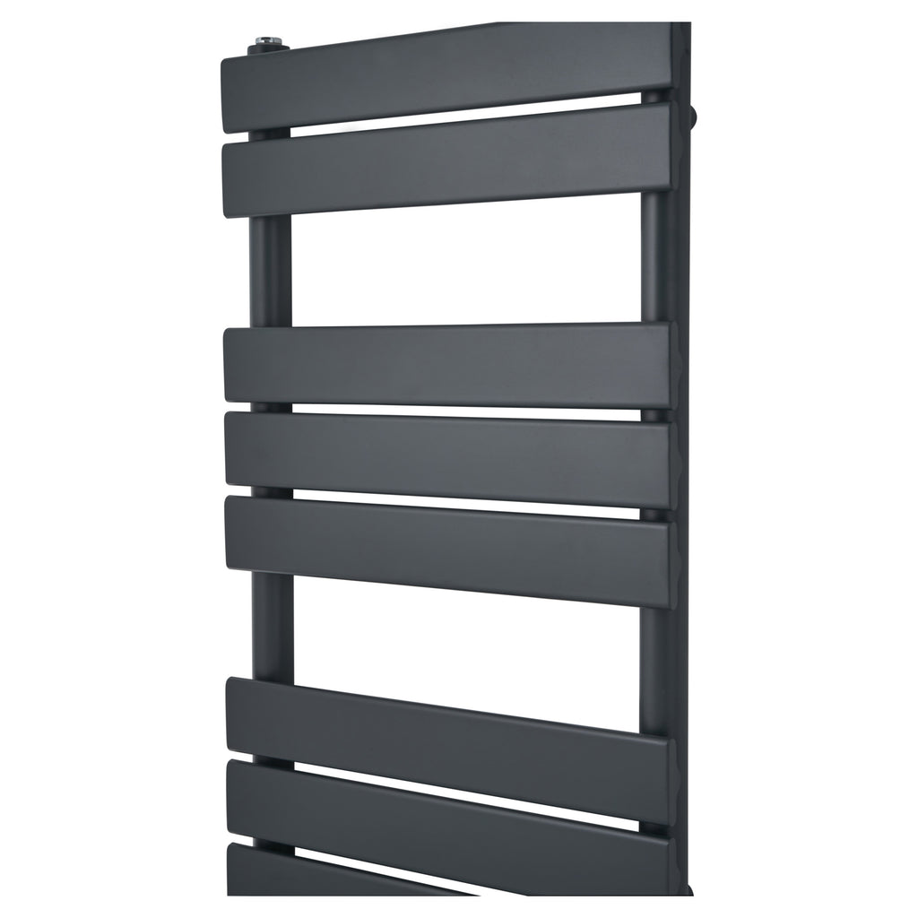 Tailored Queenstown Vertical Designer Towel Radiator - Anthracite, 800mm x 450mm - view 5