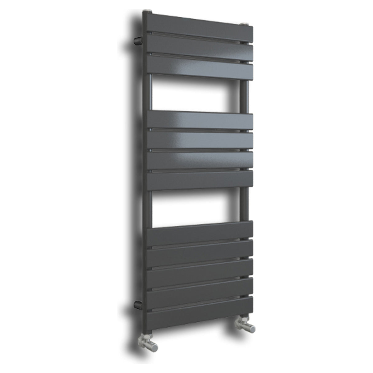 Tailored Queenstown Vertical Designer Towel Radiator - Anthracite, 1200mm x 450mm