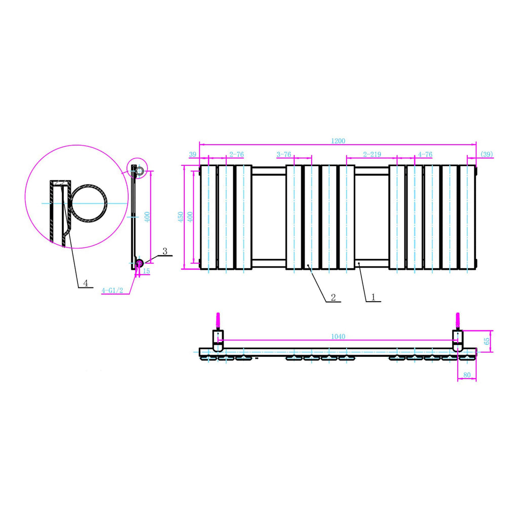 High-quality technical bathroom design drawing with detailed measurements and specifications for custom bathroom installation and renovation.