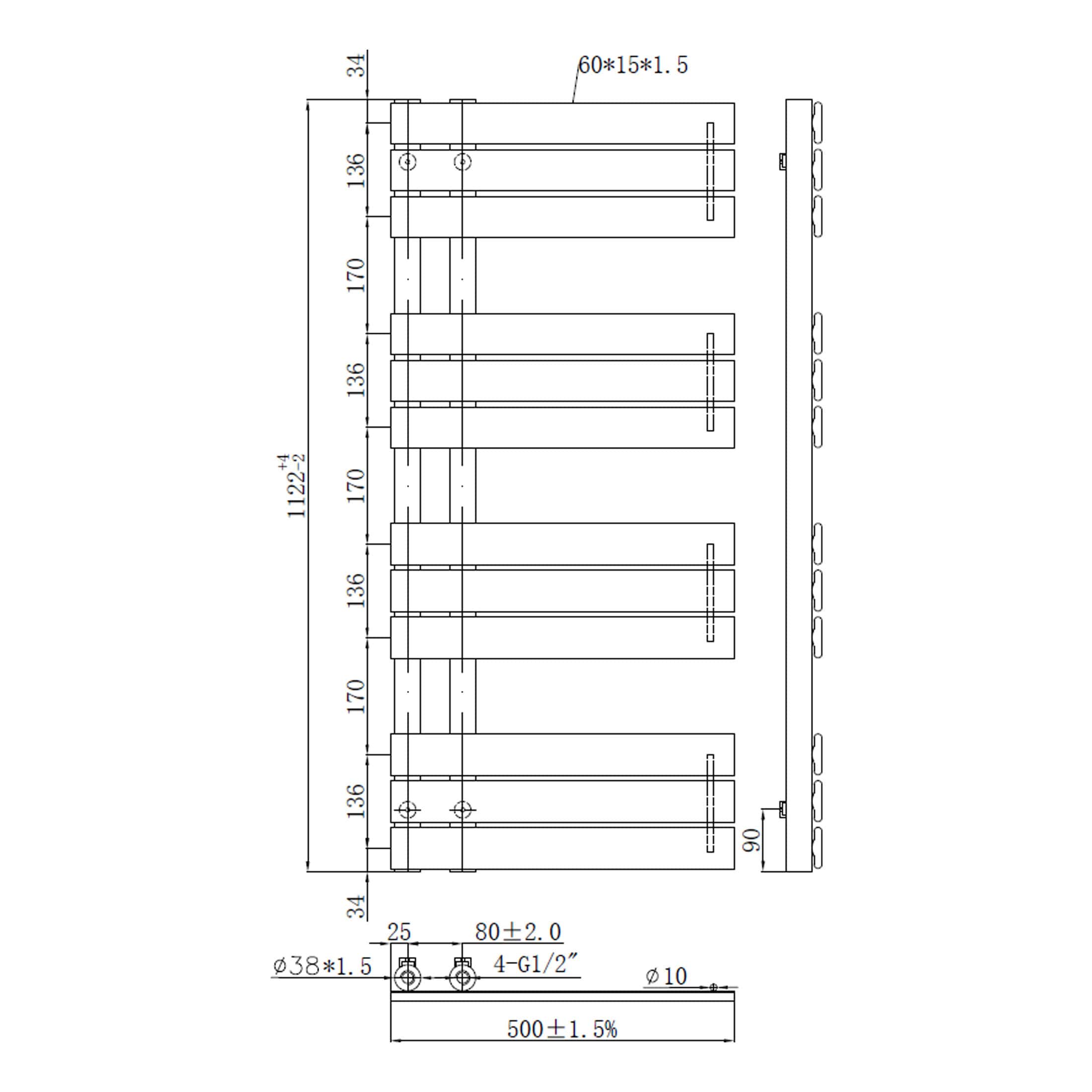 High-quality bathroom radiator design from Bubly Bathrooms, featuring efficient heating elements and durable materials for modern bathroom comfort. Suitable for various bathroom styles and spaces.