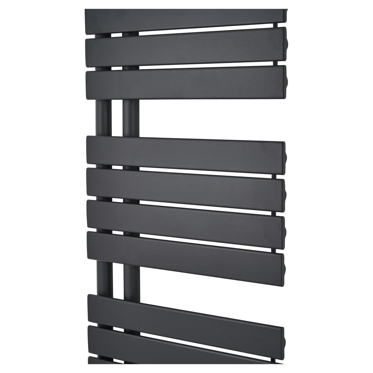 Tailored Wellington Offset Designer Towel Radiator - 1380mm X 500mm - Black - view 4