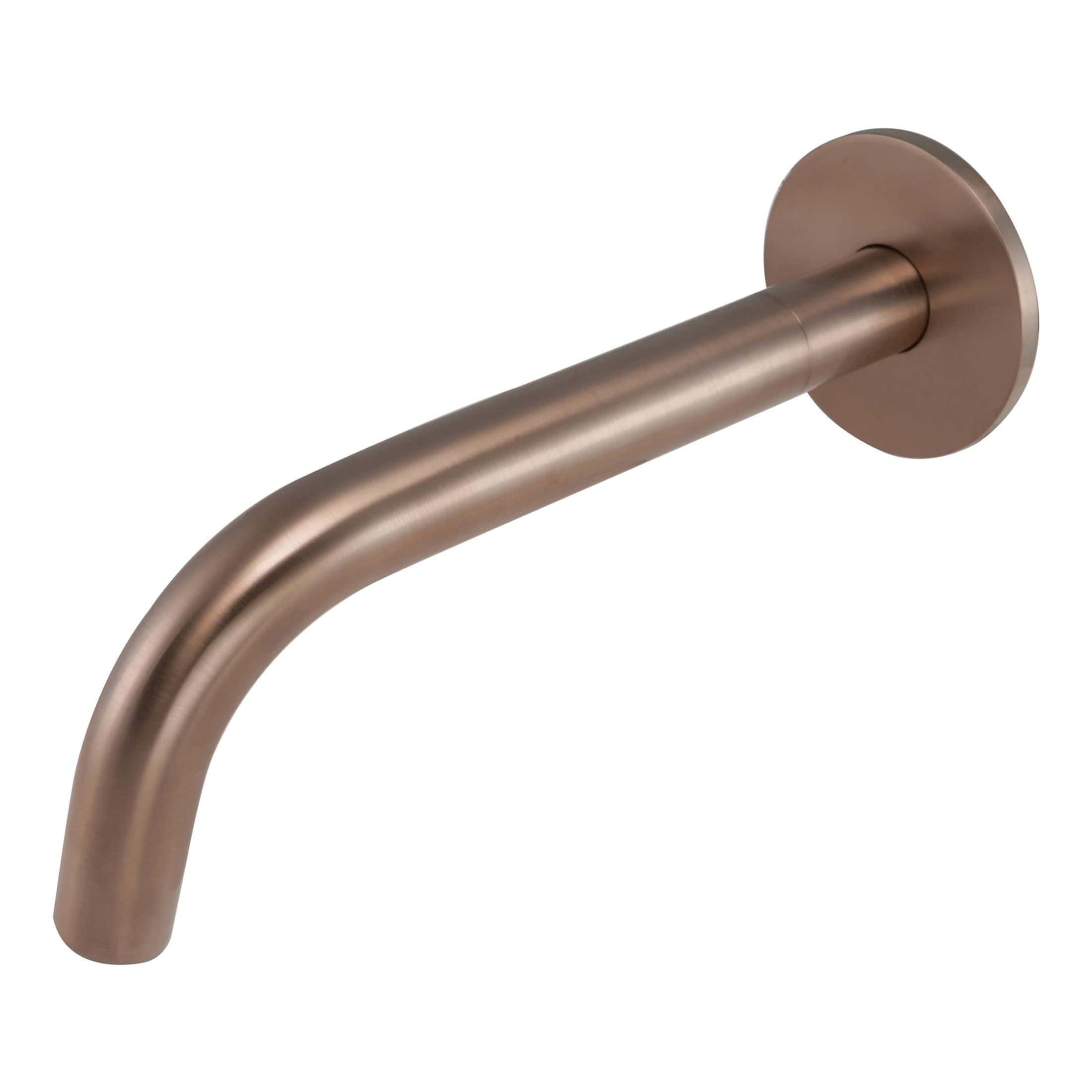 Brushed bronze bathroom grab rail secured to wall for safety, ideal for elderly or disabled assist, stylish and durable bathroom accessory, modern design by Bubly Bathrooms.