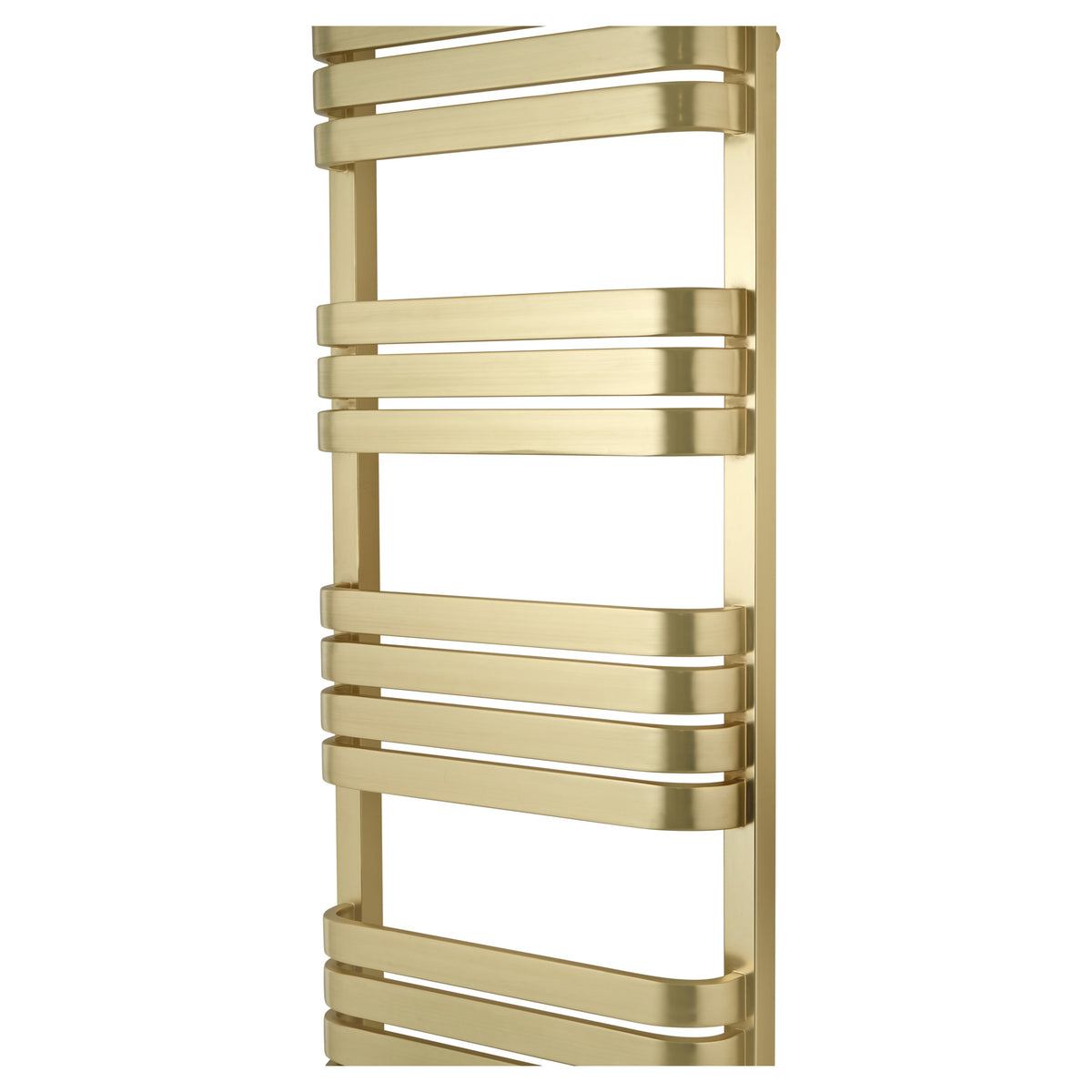 Tailored Auckland Vertical Towel Radiator - 1200mm X 500mm - Brushed Brass - view 6