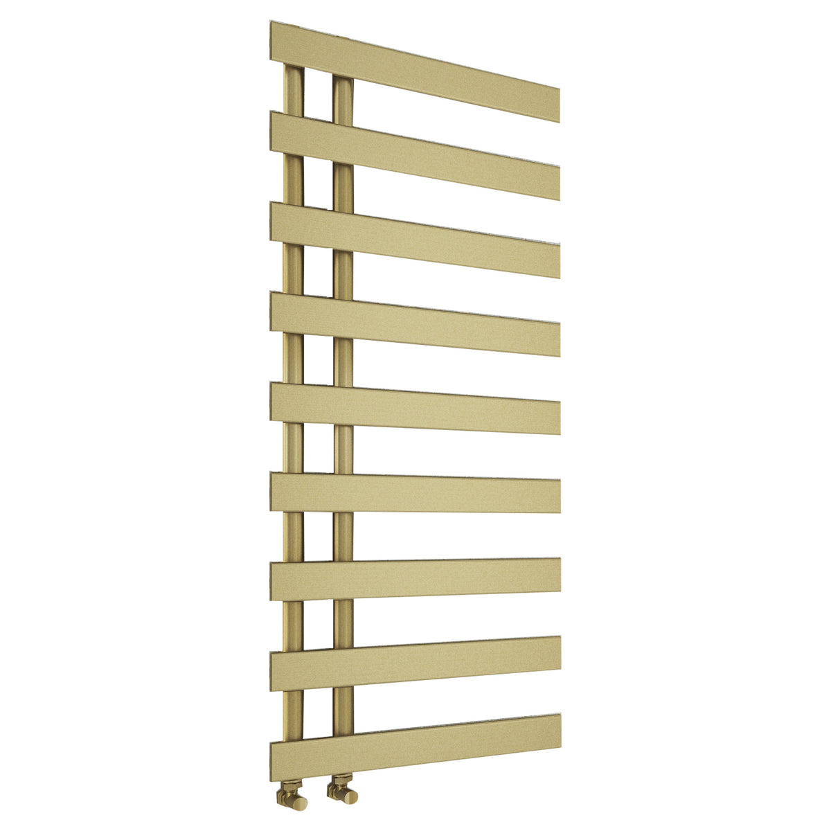 Tailored Milton Offset Designer Towel Radiator - Brushed Brass, 1156mm X 500mm - view 1